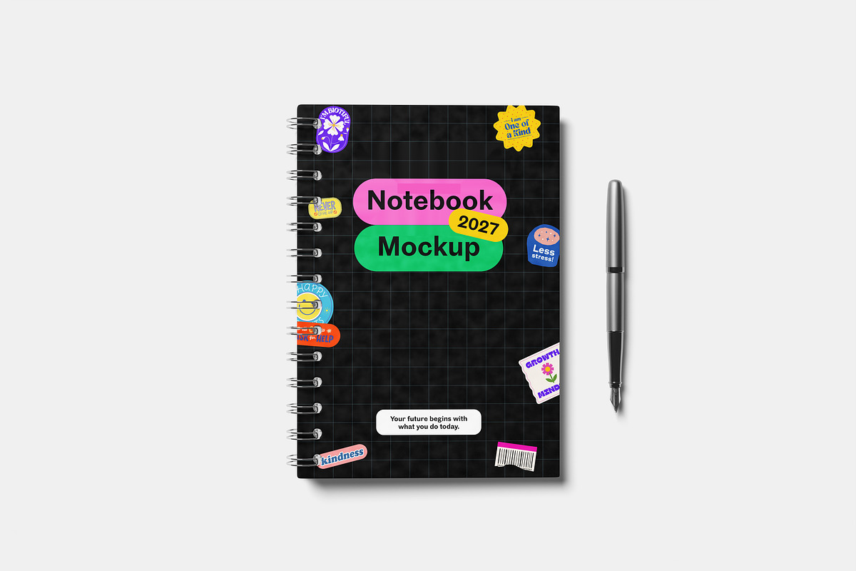 Notebook Mockup, a Books & Magazine Mockup by Hazzpro_Std (Photo 2 of 5)
