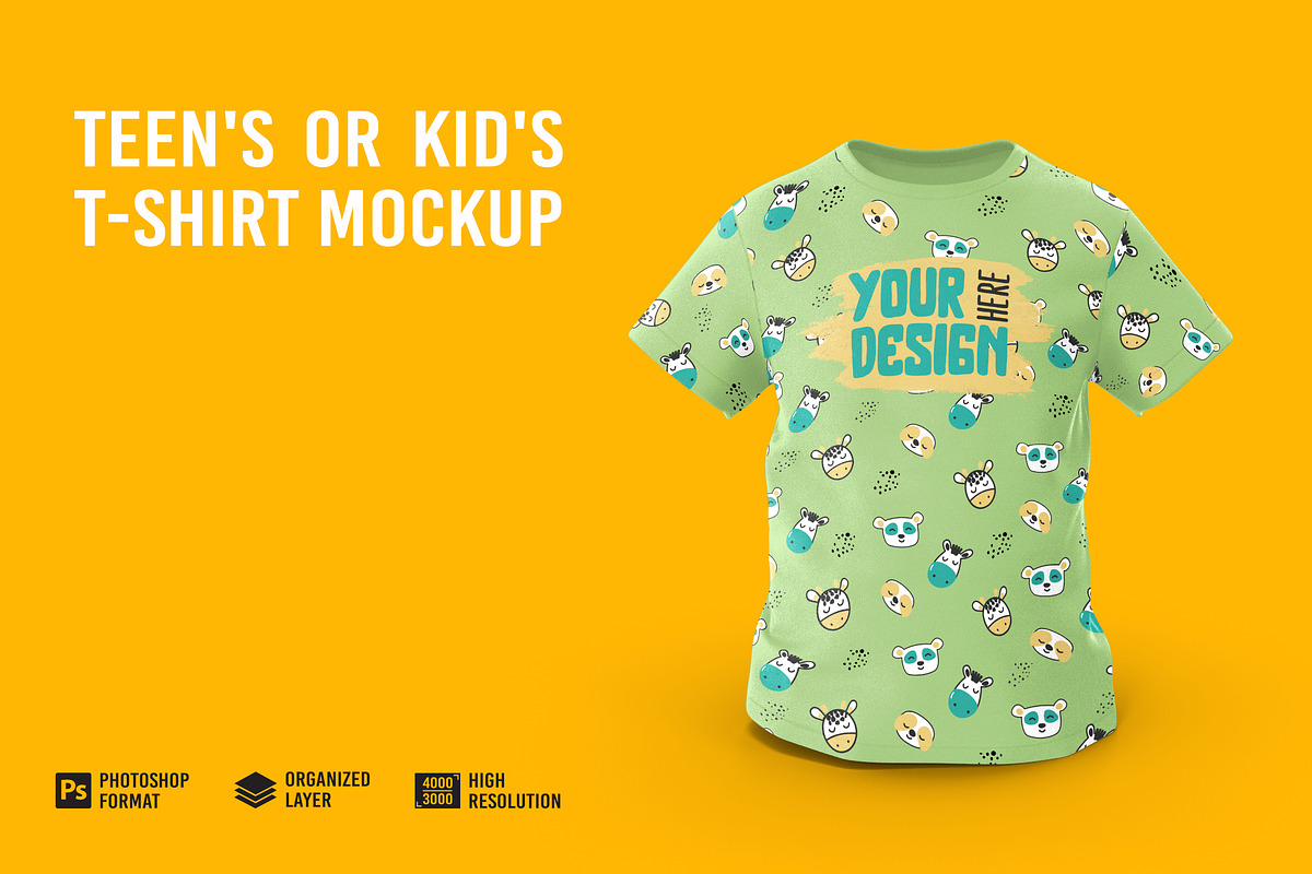 Teen's or Kid's T-shirt Mockup, a Shirt Mockup by Aprndy85 (Photo 1 of 3)