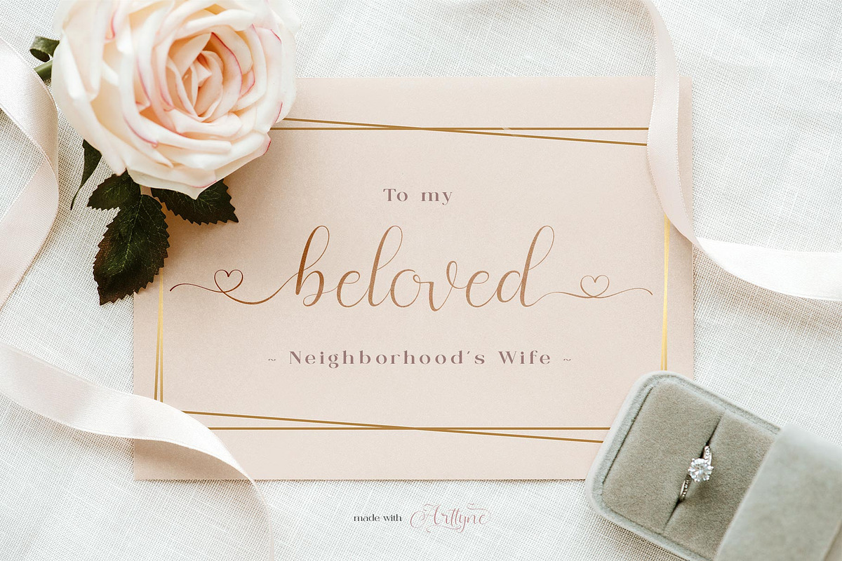 Arttyne Modern Script Font, a Script Font by alit design (Photo 7 of 20)