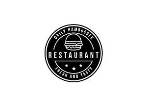 Vintage Burger Restaurant Logo, a Branding & Logo Template by AlvinStd