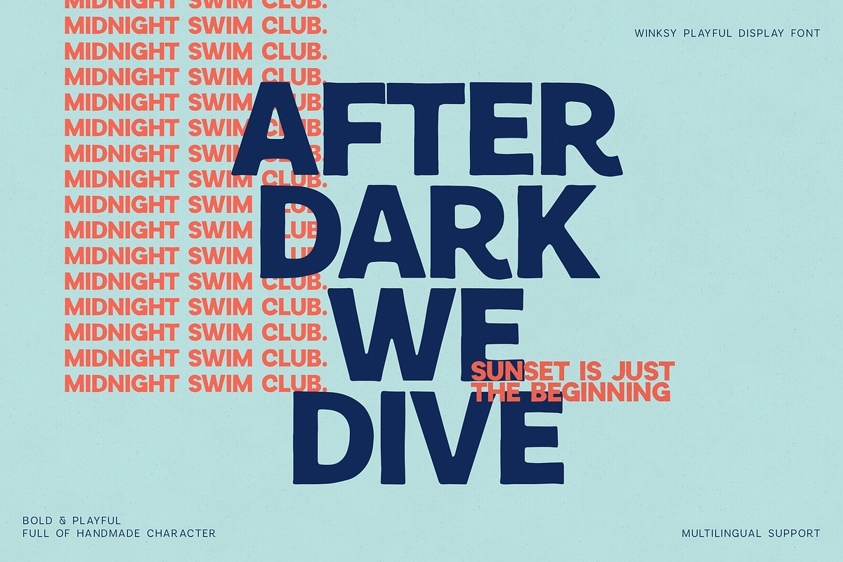 Winksy Bold Playful Display Font, a Sans Serif Font by Only Fonts (Photo 7 of 12)