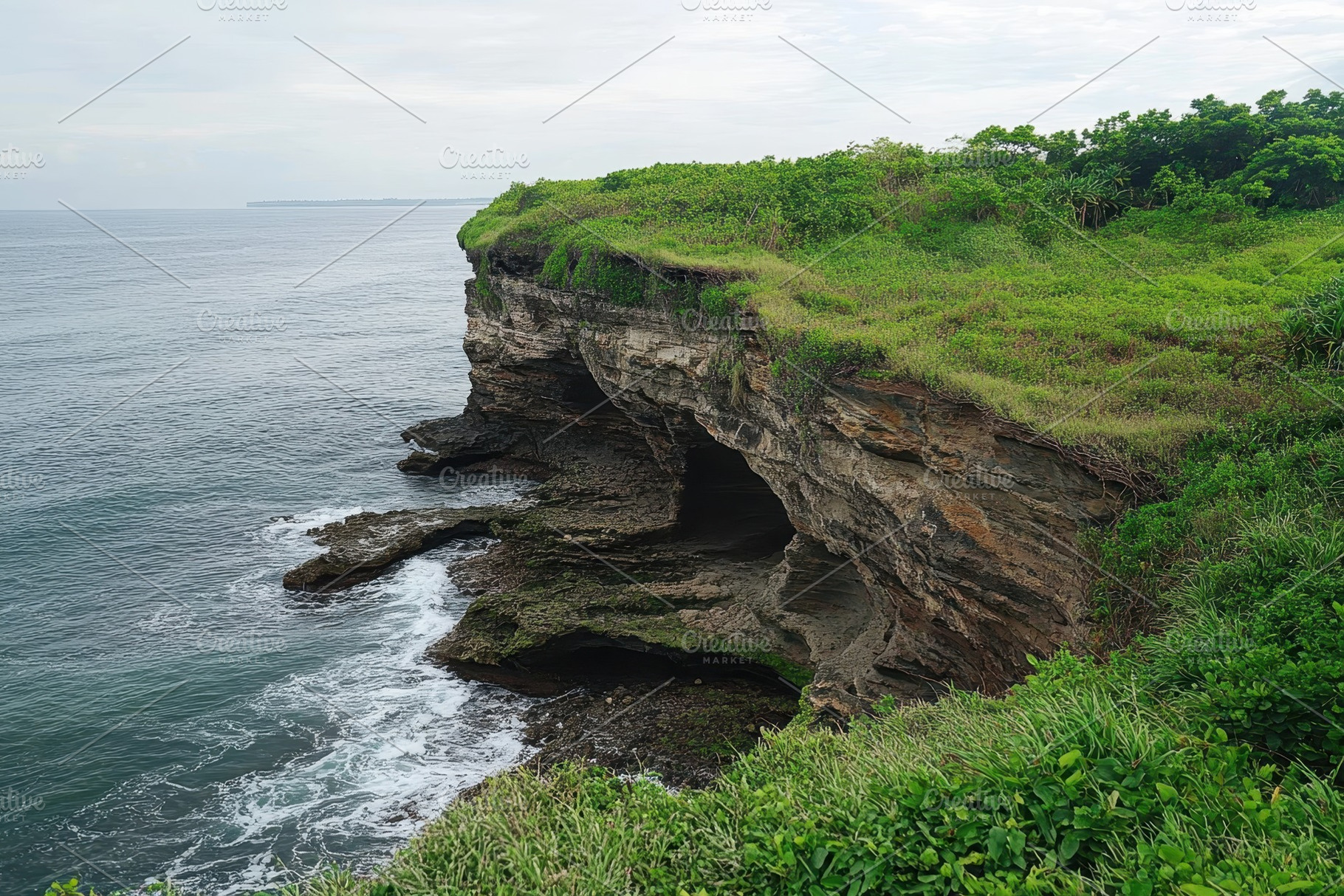 Stunning cliffside coastline at Tana, a Photo by Iftikhar Alam