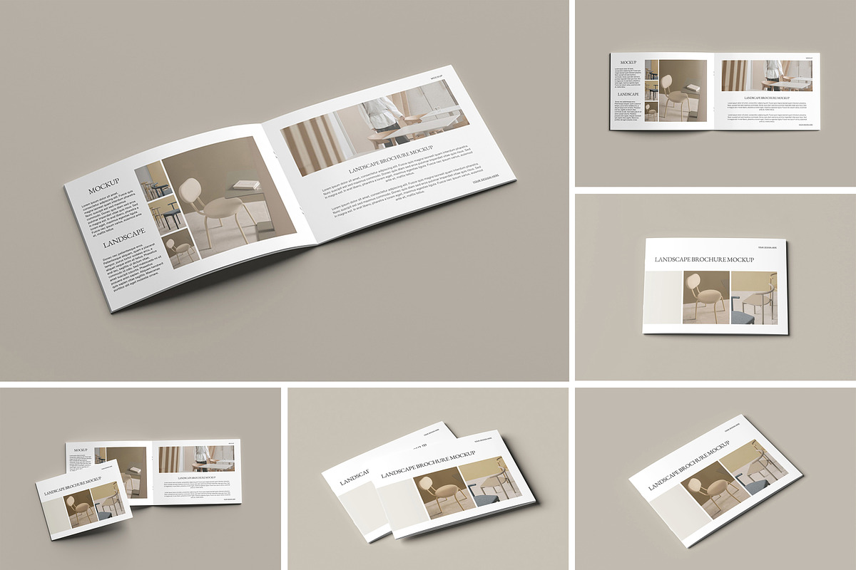 Landscape Catalog Brochure Mockup, a Books & Magazine Mockup by simuradi (Photo 1 of 9)