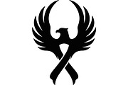 Breast Cancer Angel Eagle SVG, a Seasonal Illustration by balal (Thumbnail 3 of 11)