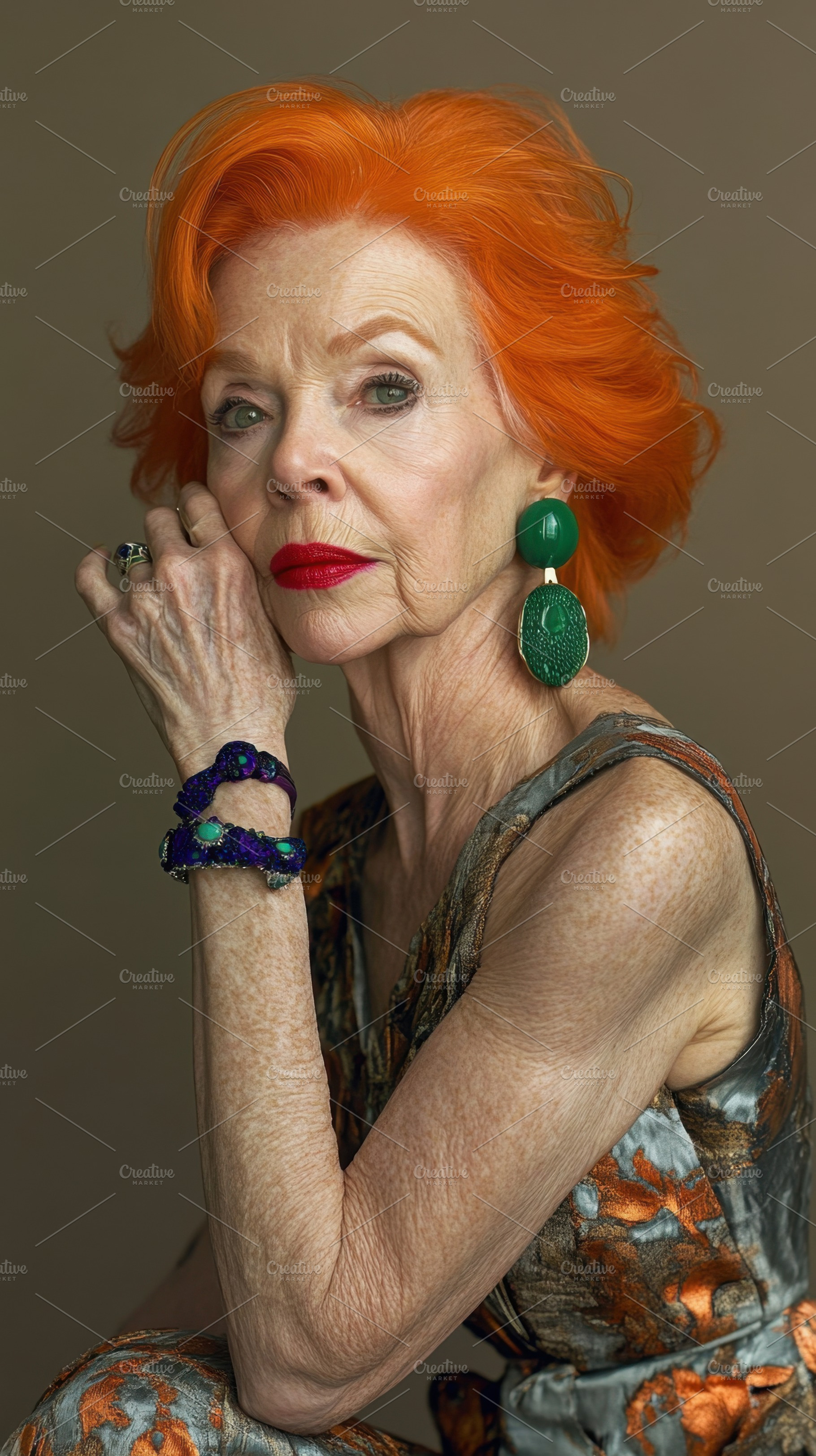 Woman with bright orange hair, a Photo by Beautiful things