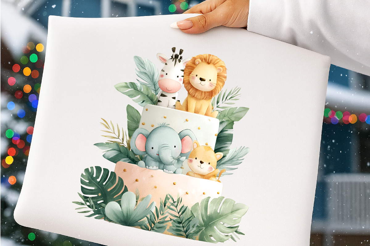 Cute Safari Animals Clipart, an Illustration by SinaCreation (Photo 4 of 11)