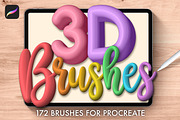 3D Procreate Brushes, a Brush Add-On by The Creative Bix (Thumbnail 1 of 16)