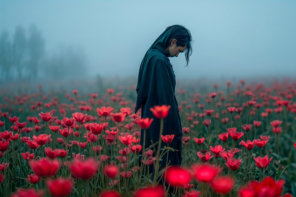 Poppy Field Dark Fantasy, a Person Illustration by StockVerse Creative (Photo 4 of 4)