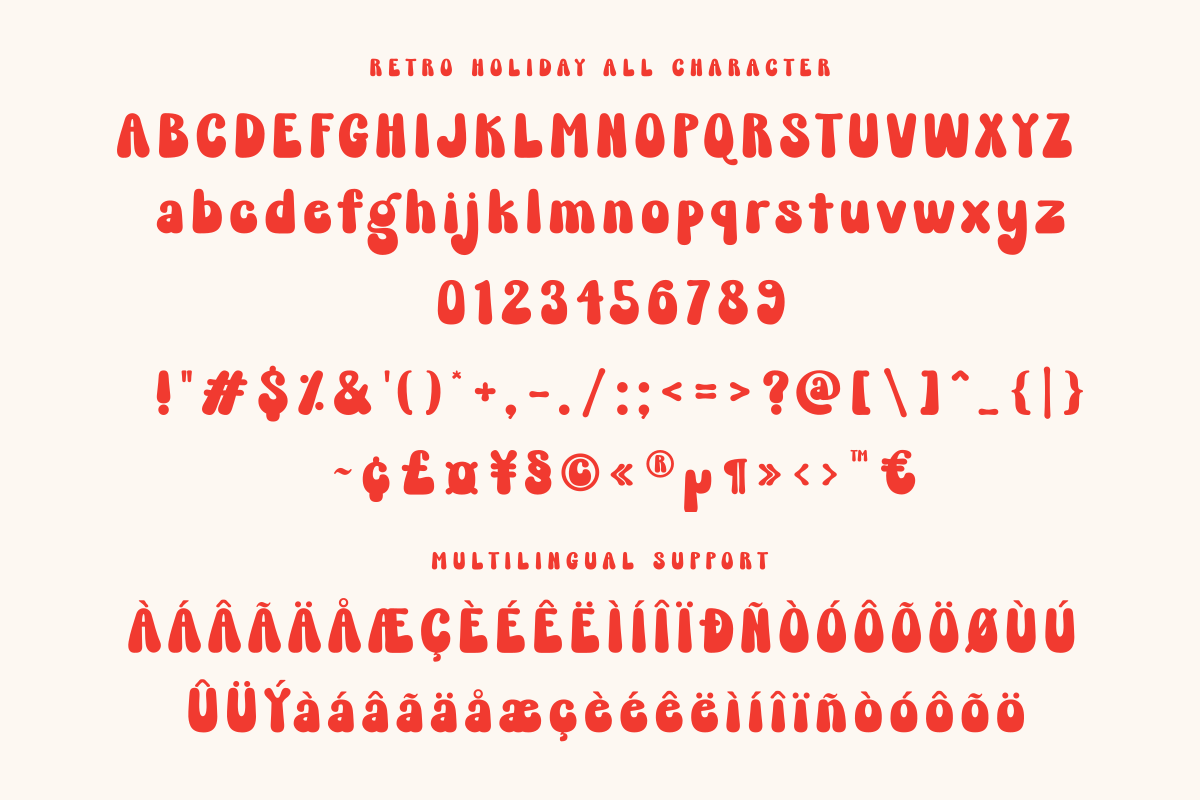 Retro Holiday - Groovy Display Font, a Handwritten Font by SaktiAvellin (Photo 5 of 9)