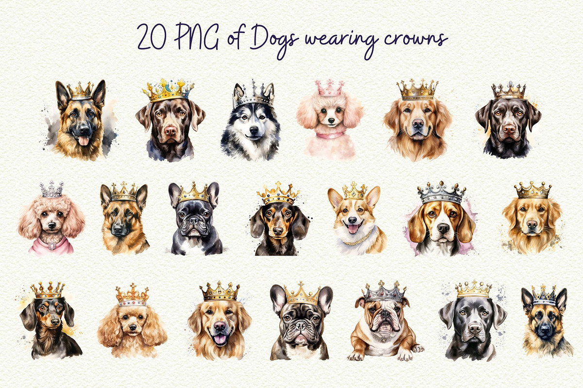 Pawfect Birthday Dog Breeds Clipart, an Object Graphic by Anna Design Studio (Photo 4 of 10)