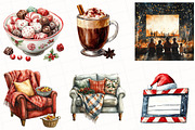 Christmas Movie Night Clipart, an Illustration by OK Design (Thumbnail 4 of 5)