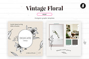 Vintage floral social media template, a Social Media Template by Chanut is industries (Thumbnail 2 of 11)