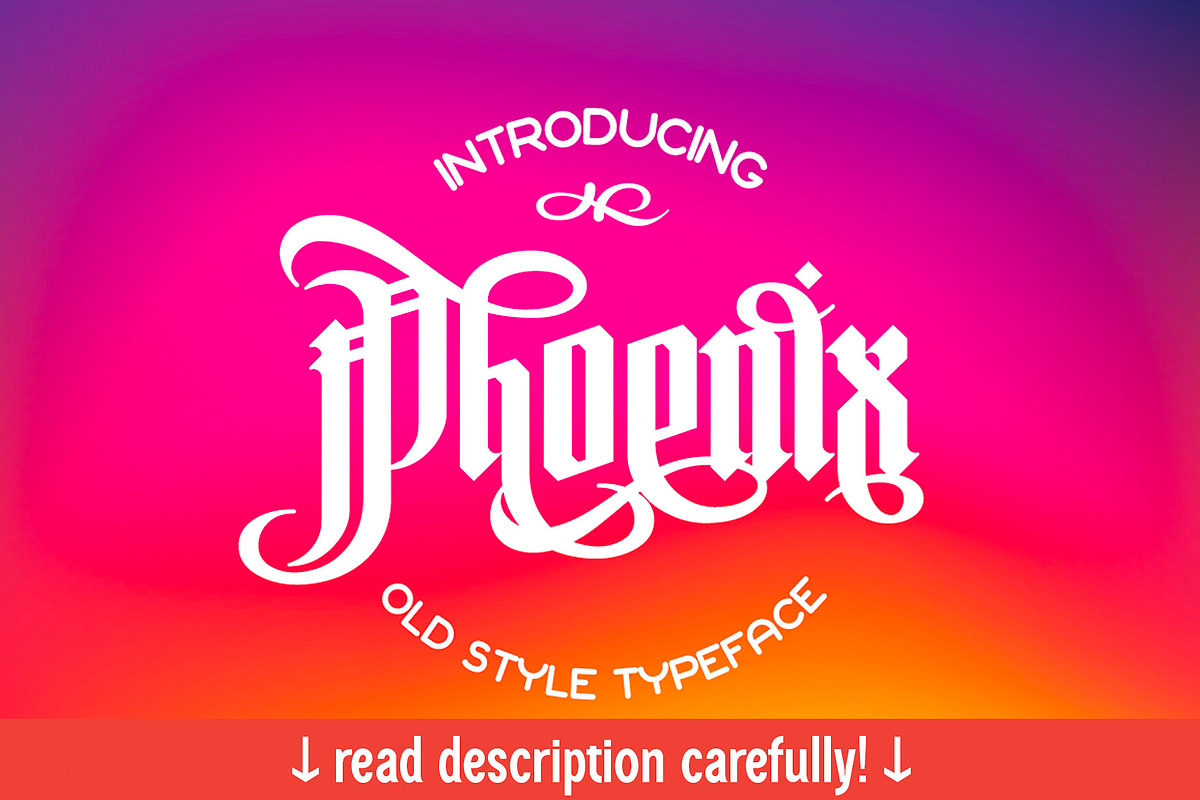Phoenix gothic font