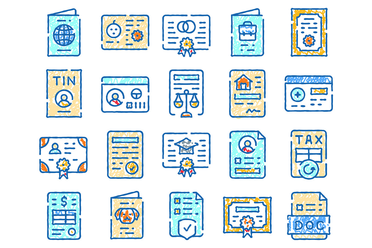 Official document icons representing, an Object Graphic by pikepicture (Photo 2 of 3)