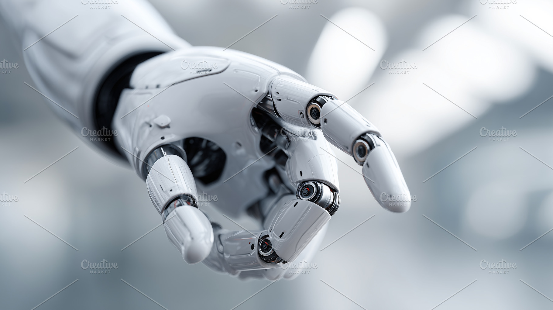 Close up of futuristic robotic hand, a Technology Photo by MistyDay