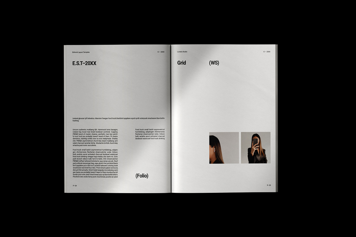 Minimal Editorial Layout Template, a Magazine Template by Lunaria (Photo 2 of 13)