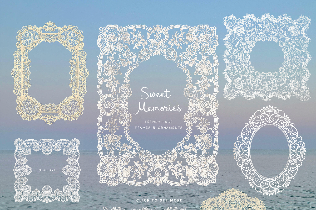 Vintage collage scrapbook lace bows, an Object Graphic by Grace Noboa Illustrations (Photo 4 of 15)