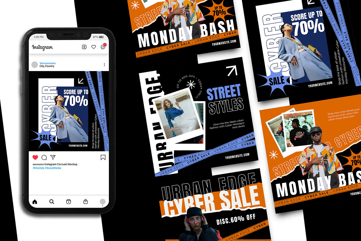 Urban Cyber Sale Instagram Post, a Social Media Template by Artnivora.Std (Photo 1 of 3)