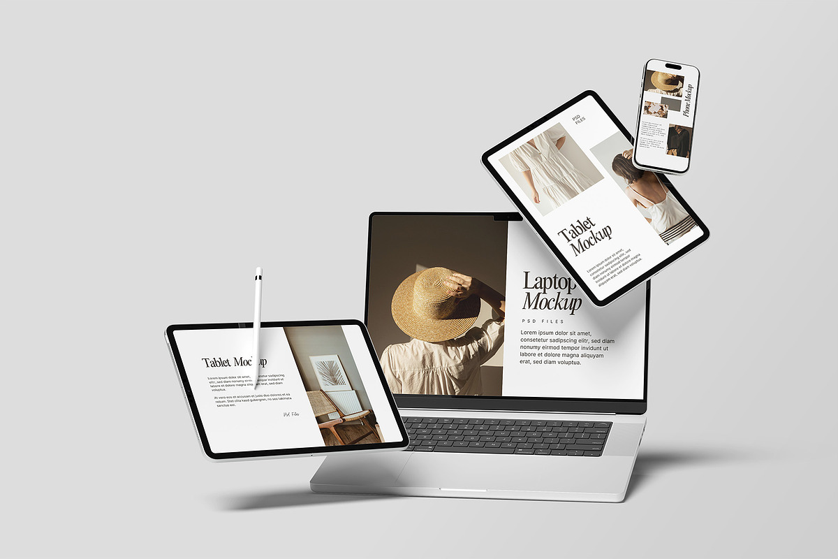 Multi Device Mockup Scene Creator, a Mac Mockup by Graphiculon (Photo 2 of 11)