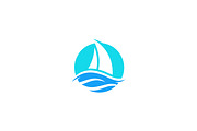Sailboat Logo Abstract Wave Sea, a Branding & Logo Template by Signatoro (Thumbnail 1 of 3)