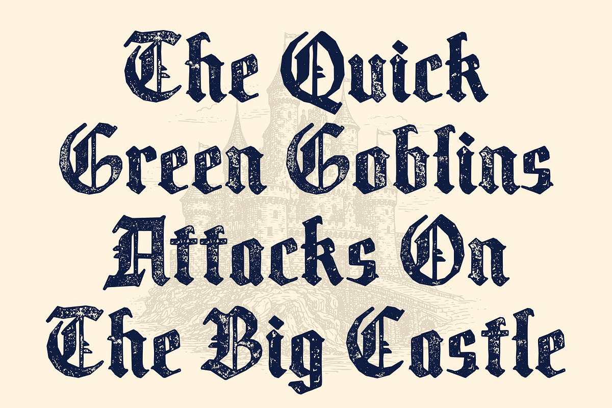 CS Claes Stamp, a Blackletter Font by Craft Supply Co. (Photo 4 of 8)