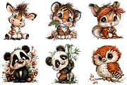 Cute Animals Clipart, an Animal Illustration by DreamArtGraphic (Thumbnail 3 of 5)