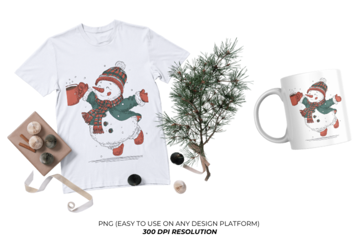 Christmas Snowman Clipart, a Graphic by Markicha Art (Photo 2 of 4)