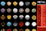Metal Layer Styles For Photoshop, a Layer Style Add-On by Posh Papers & Patterns (Thumbnail 5 of 6)