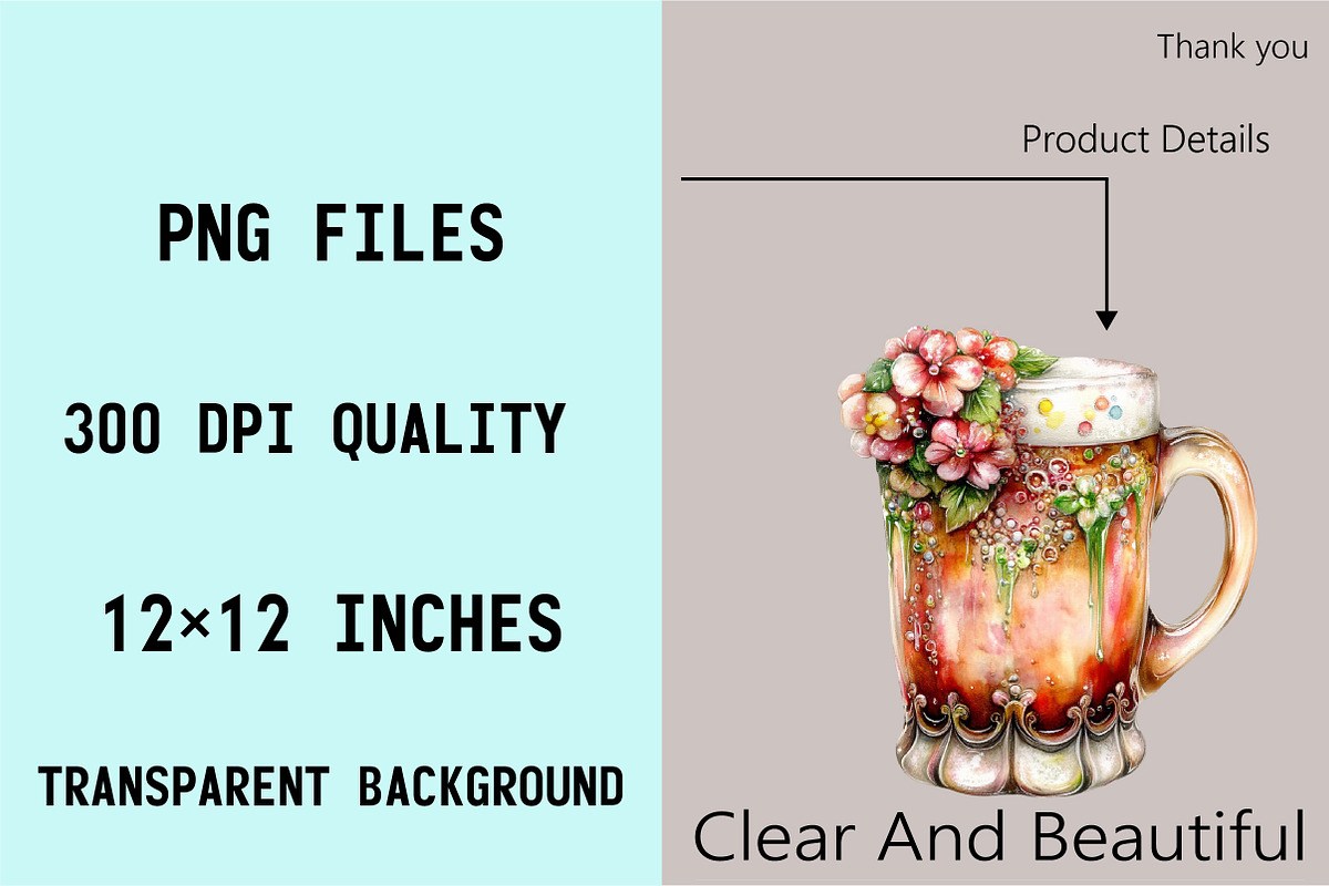 Whimsical Summer Beer Clipart Bundle, an Illustration by SVGArt (Photo 4 of 9)