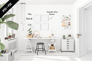 Home Office Workspace Mockup