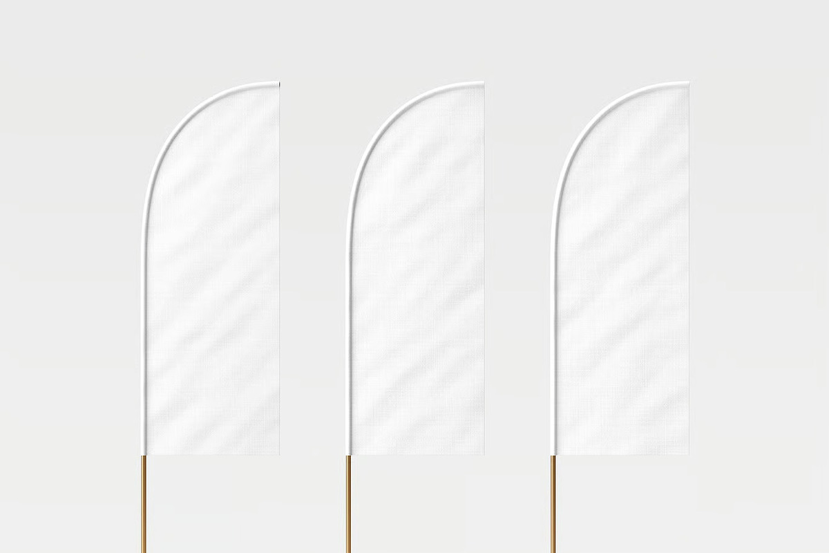 Feather Flag Mockup, an Advertising Mockup by zpackcreative (Photo 3 of 4)
