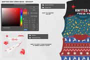 Knitted Vest Crew Neck - Mockup, a Hoody Mockup by DaldSgh (Thumbnail 6 of 11)