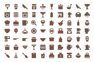 275 Kitchen Utensils Material Icons