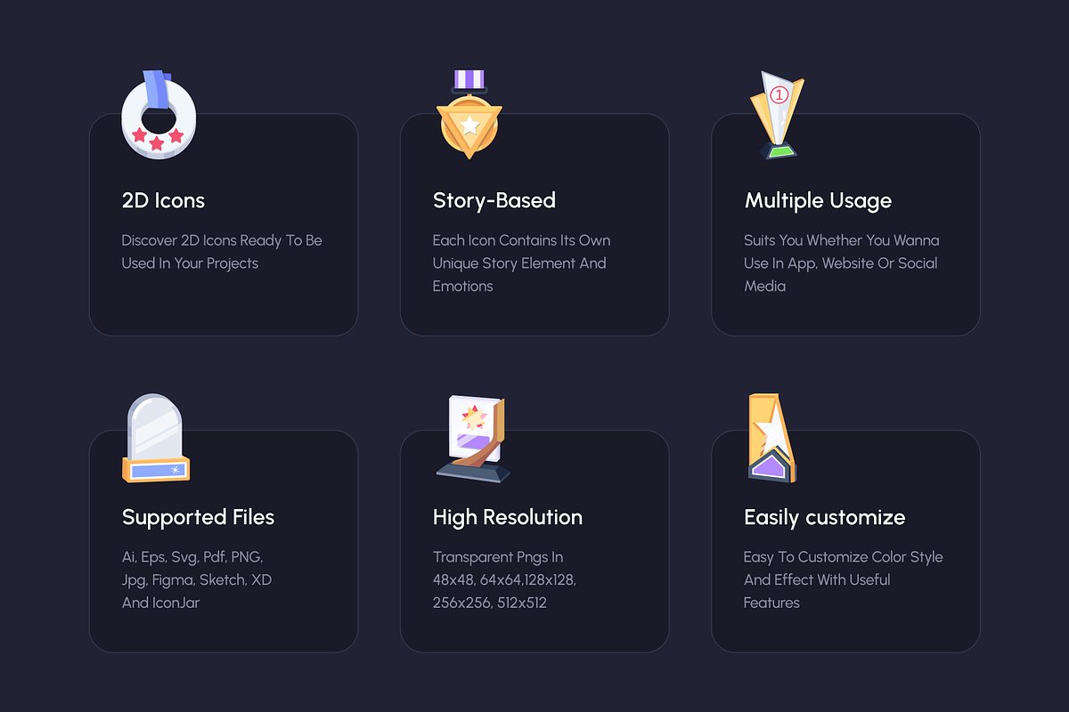 Trophy Icon Set, a Duotone Icon by Vectors Market (Photo 2 of 5)