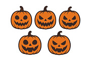 Halloween Pumpkin Set, a Seasonal Illustration by Siwox Studios (Thumbnail 2 of 3)