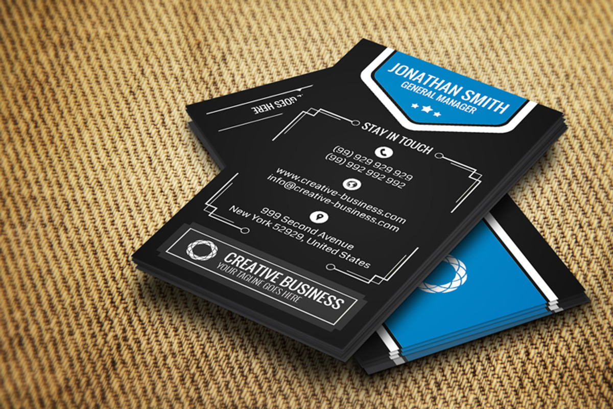 Corporate Business Card CM0040, a Business Card Template by annozio (Photo 4 of 4)