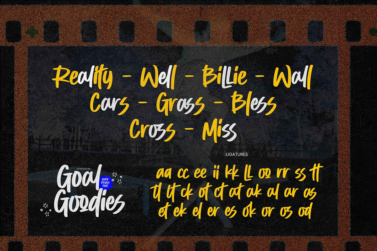 Goal Goodies - Quick Brush Font, a Handwritten Font by Gassstype (Photo 7 of 8)