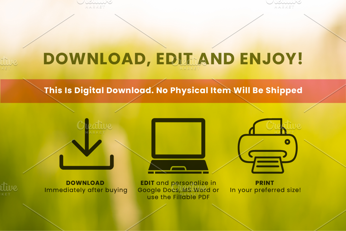 Editable Subscription Tracker, a Stationery Template by Graphicsnext (Photo 6 of 6)