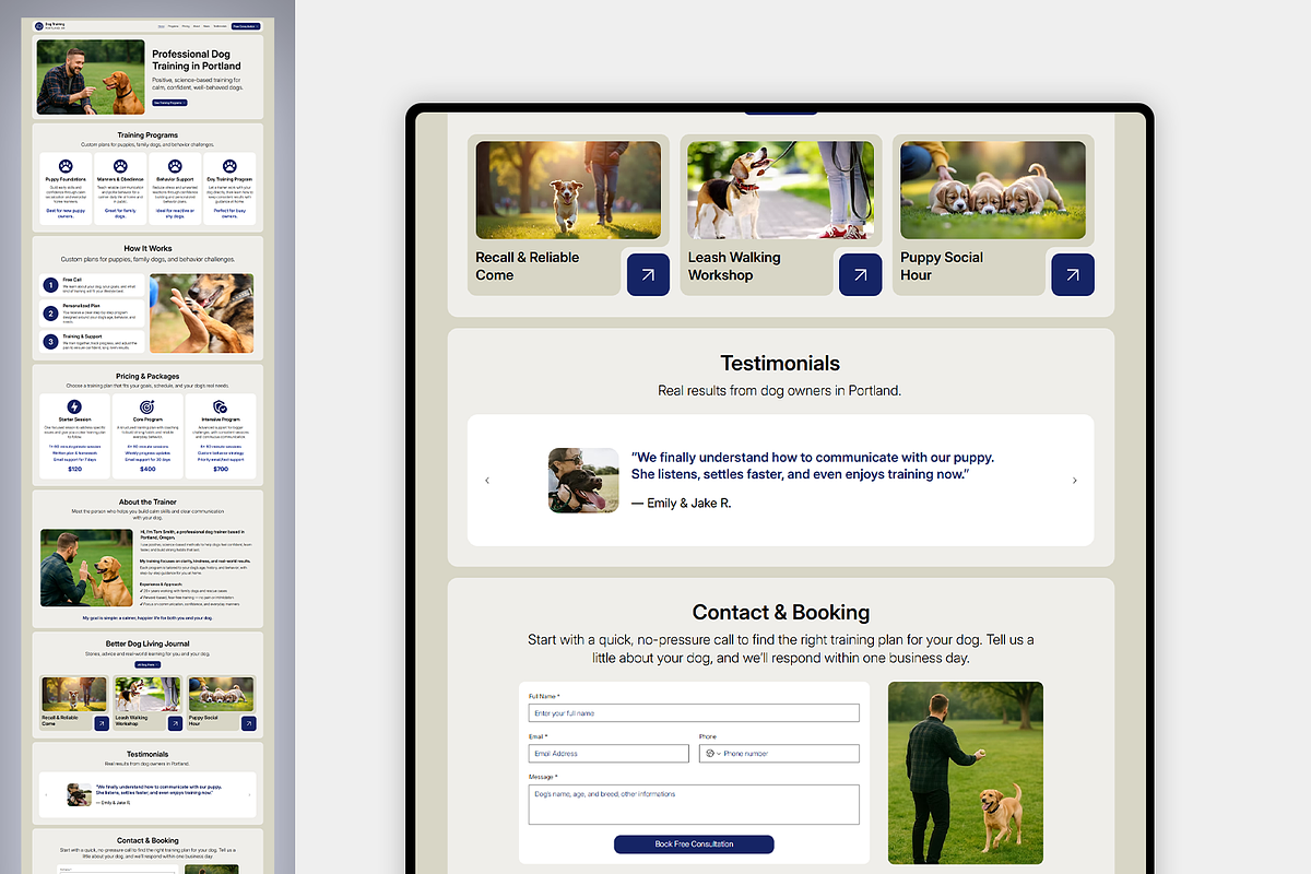 Dog Trainer - Wix Studio Website, a Wix Template by Kitteeh (Photo 3 of 17)