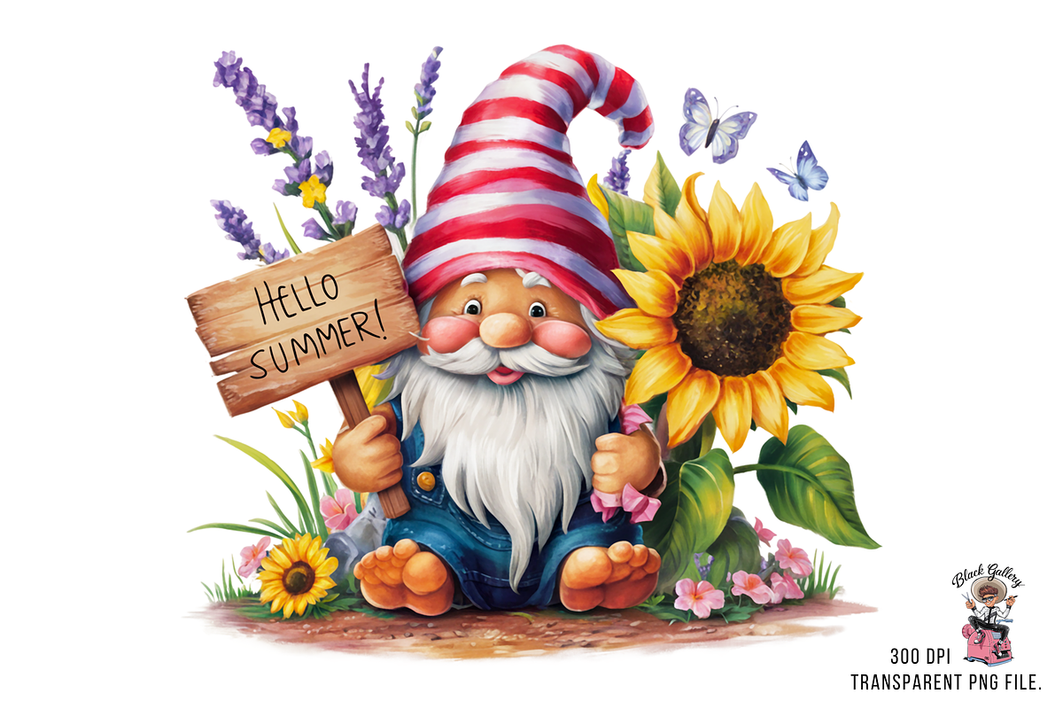 Summer Gnome Clipart 10 PNG, a Graphic by Clipart Bloom (Photo 9 of 11)