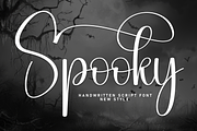 Spooky | Script Font, a Handwritten Font by Scratchones (Thumbnail 1 of 9)