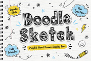 Doodle Sketch, a Slab Serif Font by Wow Magic (Thumbnail 1 of 4)