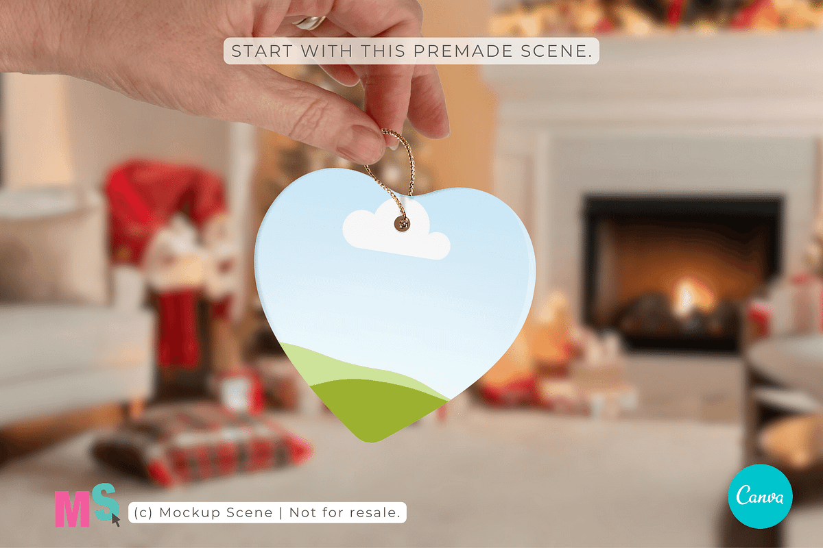 Heart Ceramic Ornament Canva Mockup, a Mockup by Mockup Scene (Photo 12 of 18)