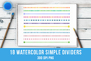 18 Watercolor Simple Line Dividers, an Object Graphic by The Digital Download Shop (Thumbnail 1 of 3)