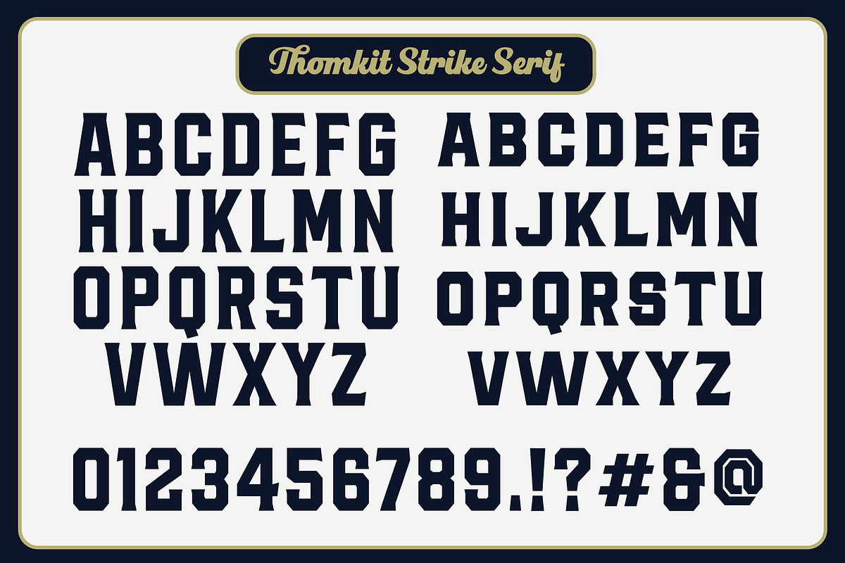 Thomkit Strike a Varsity Font Duo, a Serif Font by Blankids Studio (Photo 13 of 15)