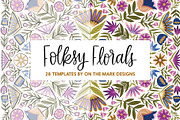 Folksy Florals Design Bundle, a Texture Illustration by On the Mark Designs (Thumbnail 2 of 11)