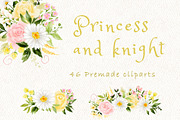 Princess and knight clipart, a Decorative Illustration by heyiamalice (Thumbnail 2 of 13)