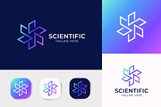 Abstract Modern Line Logo Scientific, a Branding & Logo Template by Signatoro (Thumbnail 1 of 3)