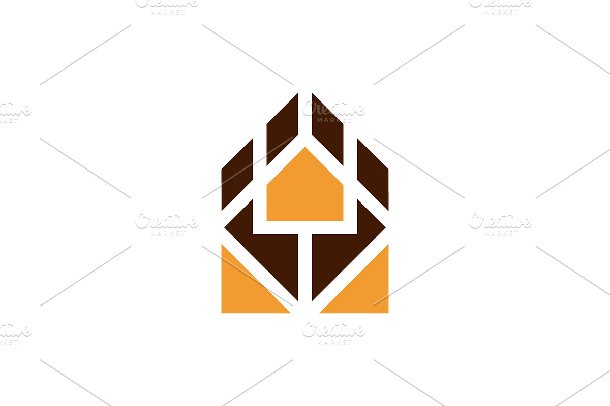 modern bear paw house logo, a Branding & Logo Template by Rasagama Studio