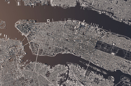 New york city aerial 3d map featuring new york, nyc, and america